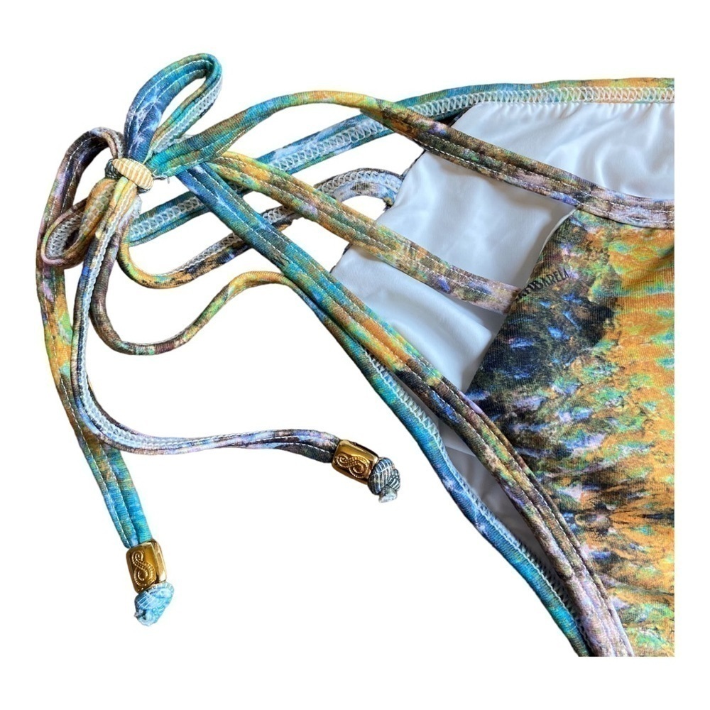 Sambarela Watercolor Snakeskin String Bikini Bottoms NWT - Picture 2 of 6